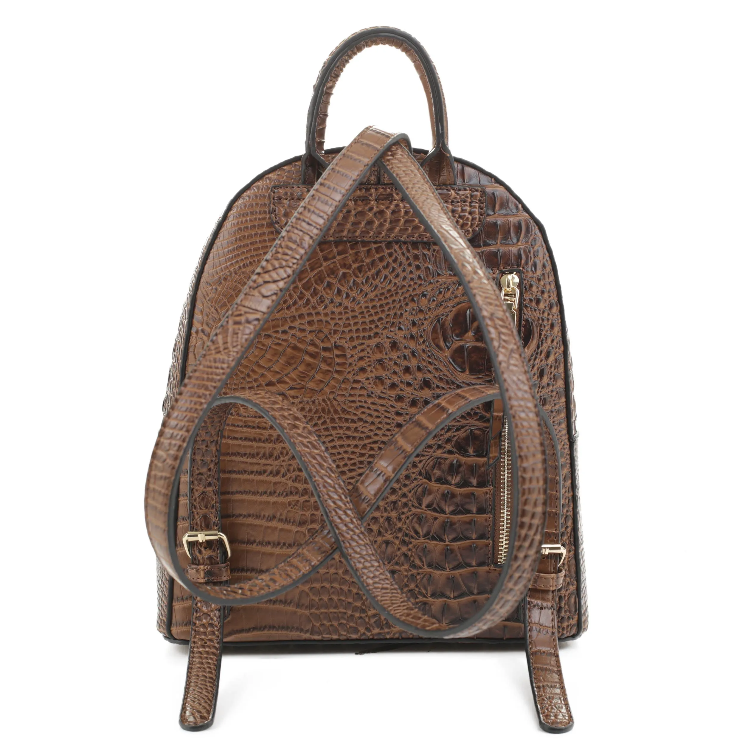 CR20202 Crocodile Embossed Leather Backpack