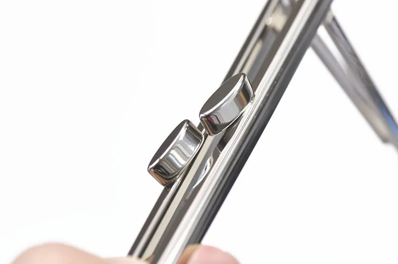 Silver Purse Frame Open Channel Glue-In Style 11cm/12.5cm x 6cm